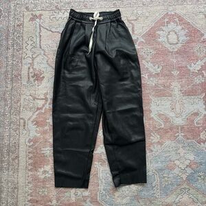 Women's Black Drawstring Trousers